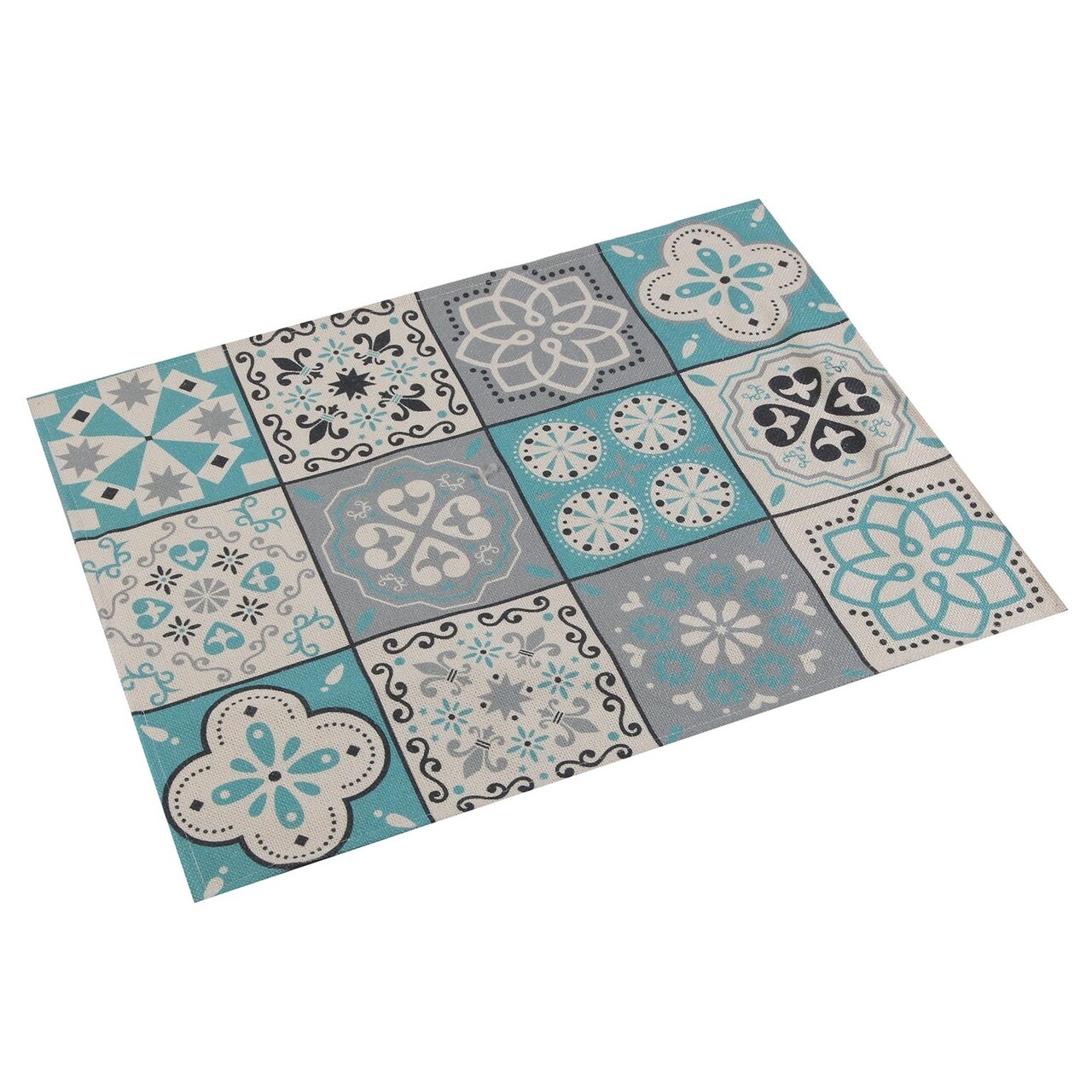 Suport pentru farfurie Mosaic Turquoise, Versa, 36 x 48 cm, poliester - imagine 3